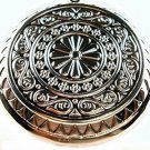925 Sterling Silver Fashion Round Pinwheel Flower Locket Necklace
