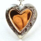 Sterling Silver High Polish Heart Locket Necklace