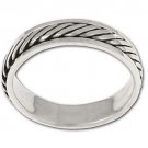 925 Sterling Silver Fashion Rope Band Spinner Ring