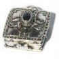 925 Sterling Silver Fashion Black Onyx Square Pendant