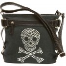 Handbag with Rhinestone Skull