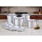Aluminum Steamer Stockpot Set 8 QT 12 QT 16 QT 20 QT, Dishwasher Safe With Lid