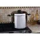 Precise Heat™ 24qt 12-Element "Waterless" Stockpot with Steamer Basket
