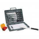 Maxam Knife Set With Cutting Board Chef/Slicer/Boning/Utility Knife/Paring Gift