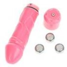 Mini Simulation Body Massager with Vibration Strength Control - Pink