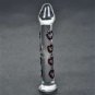 Crystal Glass Simulation Body Massager (Translucent+Hearts Dark Red)