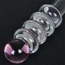 High Borosilicate Crystal Glass Simulation Body Massager (Translucent + Pink)