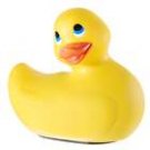 Water-proof Rubber Duck Bathtub Personal Body Massager - Pink