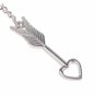 2-Piece Set Stainless Lovers keychains (Arrow heart)
