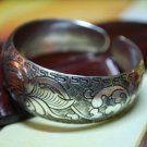 Tibetan Silver String of Flowers Bangle