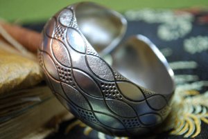 Tibetan Silver waves Bangle