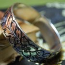 Tibetan Silver three plum Bangle