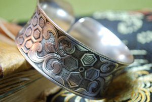 Tibetan Silver maze Bangle
