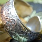 Tibetan Silver string of plum Bangle