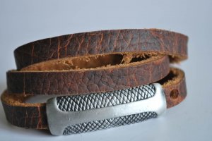Long Snake Skin Leather Cuff