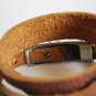 Tibetan Leather Skulls Cuff