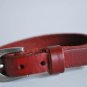 Small Studded Red Leather Cuff with Belt Buckle