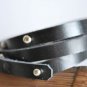 Long Studded Black Leather Cuff