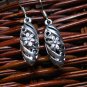 Tibetan Silver Cangshi Huadiao Flower Earrings