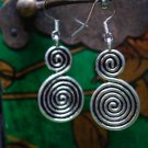 Tibetan Silver Double Eights Swirl Earrings
