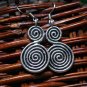 Tibetan Silver Double Eights Swirl Earrings