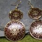 Tibetan Golden Sun Retro Earrings