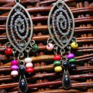 Tibetan Antique Copper Long Raindrop Earring