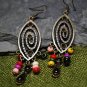 Tibetan Antique Copper Long Raindrop Earring
