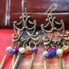 Tibetan Antique Copper Small Anchor Earring