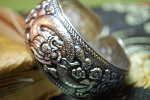 Tibetan Silver Bangle 'Money Ju' Bangle
