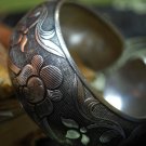 Tibetan Silver blooming Flower Bangle