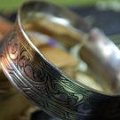 Tibetan Silver Concave Vines Bangle