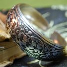 Tibetan Silver Eight Leaf Flower Bangle