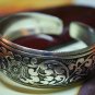 Tibetan Silver Eight Leaf Flower Bangle