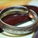 Tibetan Silver Engraved Vines Bangle