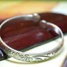 Tibetan Silver Lotus Flower Bangle