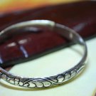 Tibetan Silver Lotus Flower Bangle