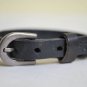 Small Studded Black Leather Cuff with Belt Buckle