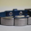 Small Studded Red Leather Cuff with Belt Buckle
