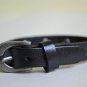 Small Skull Studded Back Leather Cuff with Belt Buckle