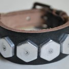 Handmade Vintage Style Black Leather Cuff