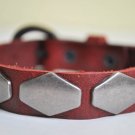 handmade Brown Leather Studded Cuff
