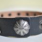 Large Studded Black Leather Cuff