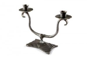 Handmade Forged Iron candlestick holder