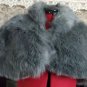 Grey Faux Fur Bridal Capelet
