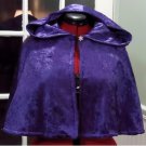 Purple Velvet Hooded Bridal Cape