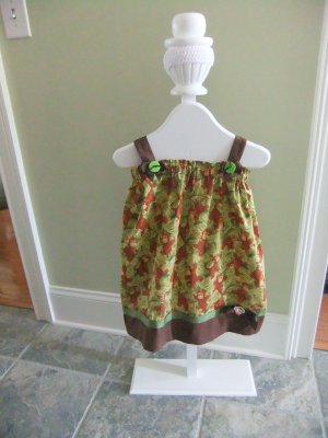 HERE COME THE MONKEYS PILLOWCASE DRESS
