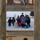 Vertical Barnwood Panel Frame for (3) 4 x 6 Pictures