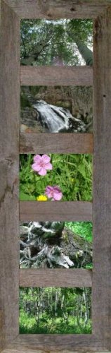 Vertical Barnwood Panel Frame for (6) 4 X 6 Pictures
