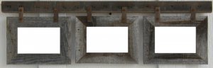 Horizontal Basic Barnwood Conestoga Collage for (3) 5 X 7 pictures